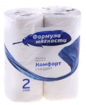 Полотенца бумажные в рулоне 2-слойные Формула Мягкости 2шт/упак 24упак/меш