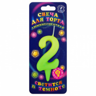 Свеча тортовая люминесцентная 2